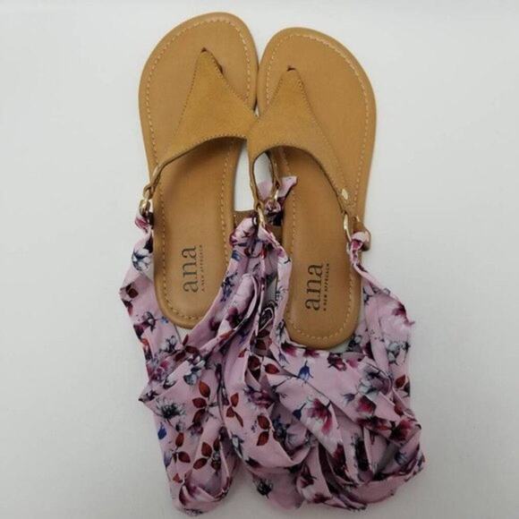 Ana A New Approach Sailor Floral Tie Gladiator Sandals Size 7.5 M - Picture 7 of 12